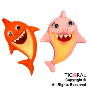 ADORNO BABY SHARK A. PORCELANA FRIA x 2